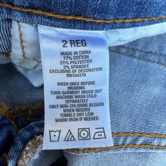 Aeropostale Low Rise Jegging 2 Reg Medium Wash Skinny Stretch Distressed Y2K - Picture 4 of 9